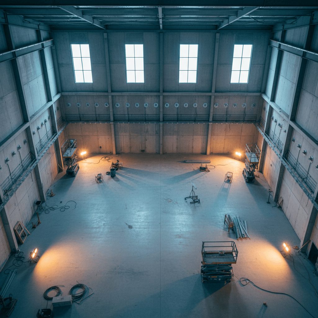 Perimeter alarm system installation view