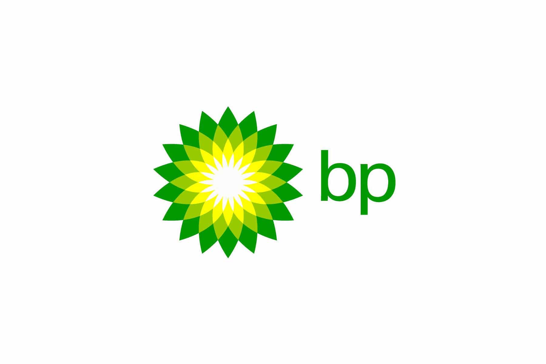 BP logo with a green and yellow sunburst symbol and lowercase green bp text.